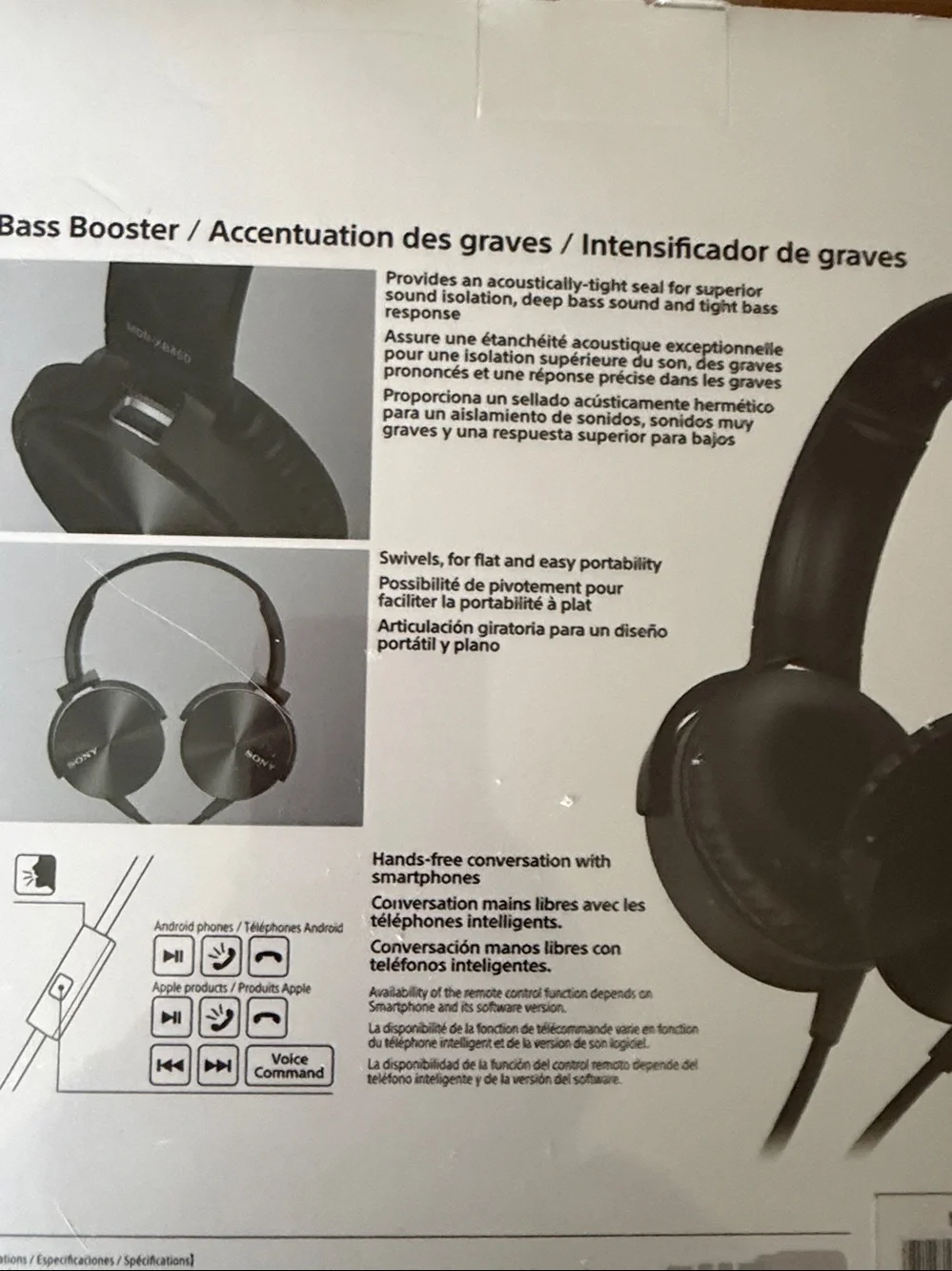 Sony Extra Bass Over-Ear Headphones - MDR-CB450AP